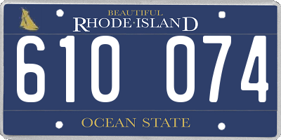 RI license plate 610074