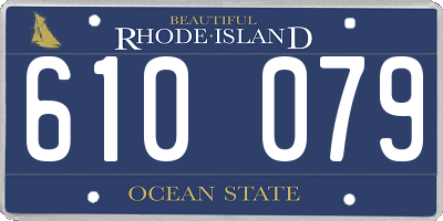 RI license plate 610079