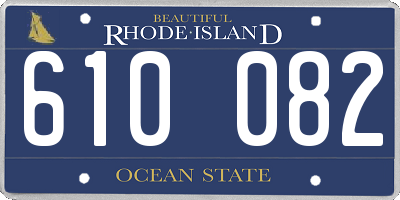 RI license plate 610082