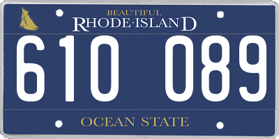 RI license plate 610089