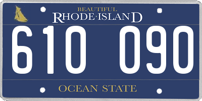 RI license plate 610090