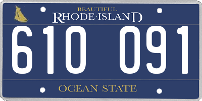 RI license plate 610091