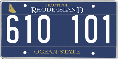 RI license plate 610101