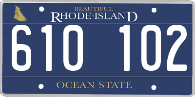 RI license plate 610102