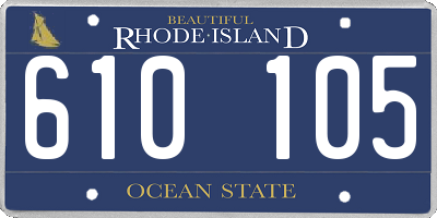 RI license plate 610105