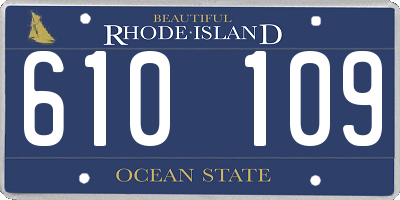 RI license plate 610109