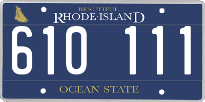 RI license plate 610111