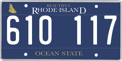 RI license plate 610117