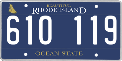 RI license plate 610119