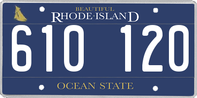 RI license plate 610120