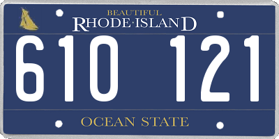 RI license plate 610121