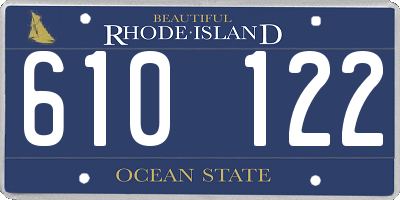 RI license plate 610122
