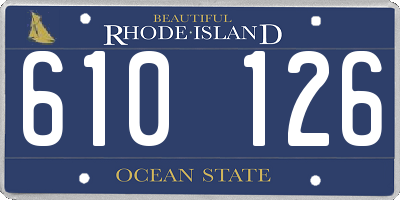 RI license plate 610126