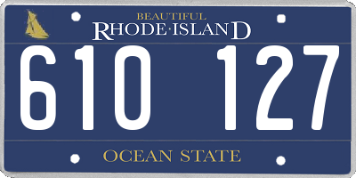RI license plate 610127