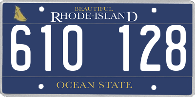 RI license plate 610128