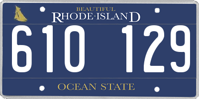 RI license plate 610129