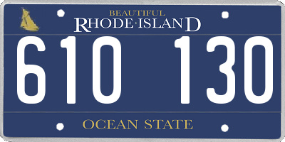 RI license plate 610130