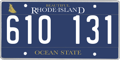 RI license plate 610131