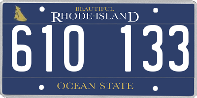 RI license plate 610133