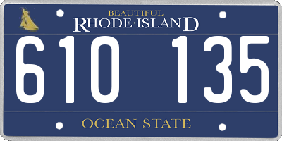 RI license plate 610135