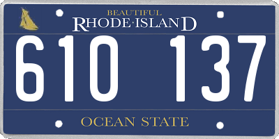 RI license plate 610137