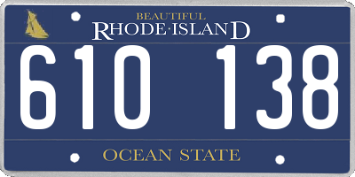 RI license plate 610138