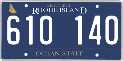 RI license plate 610140
