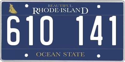 RI license plate 610141