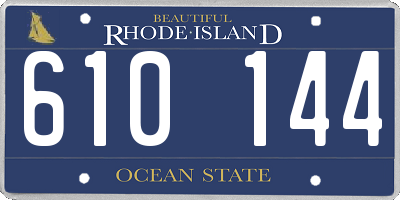 RI license plate 610144