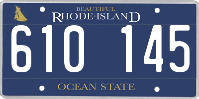 RI license plate 610145