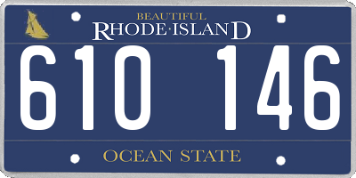 RI license plate 610146