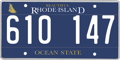 RI license plate 610147