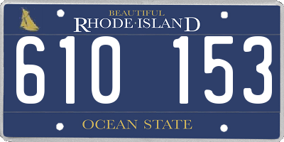 RI license plate 610153