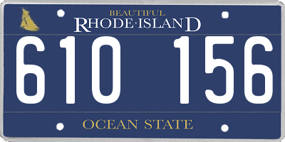 RI license plate 610156