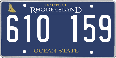 RI license plate 610159