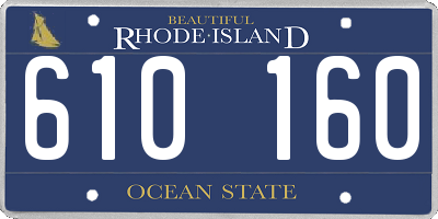 RI license plate 610160