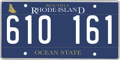 RI license plate 610161