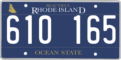 RI license plate 610165