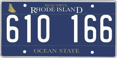RI license plate 610166