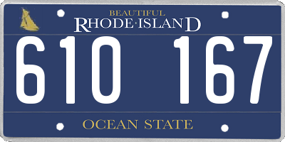 RI license plate 610167