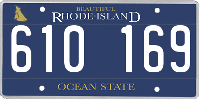 RI license plate 610169