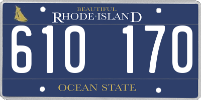 RI license plate 610170