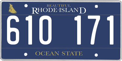 RI license plate 610171