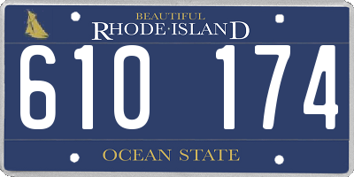 RI license plate 610174