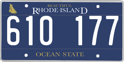 RI license plate 610177