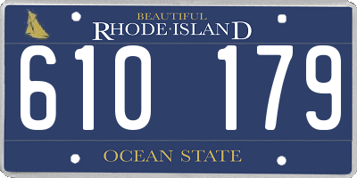 RI license plate 610179