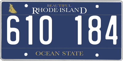 RI license plate 610184