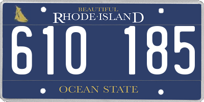RI license plate 610185