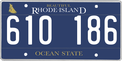 RI license plate 610186
