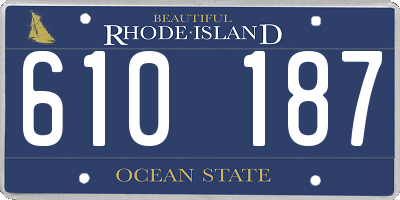 RI license plate 610187